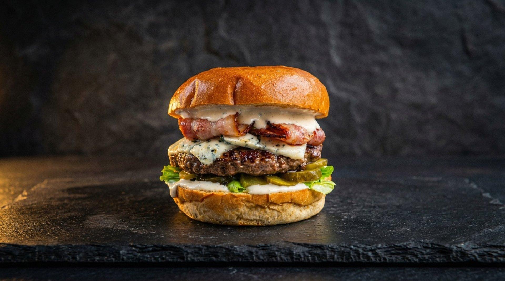 Blue cheese burger