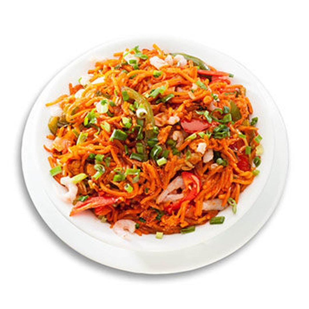 136. Лапша с перцем чили, чесноком и разным мясом. 🌶️