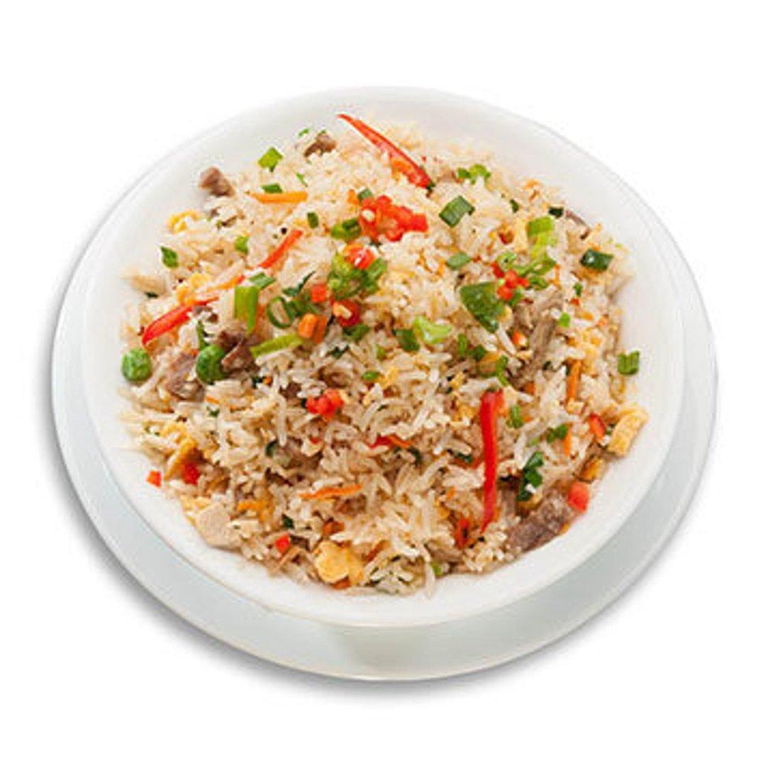 112. Рис с разным мясом и перцем чили. 🌶️