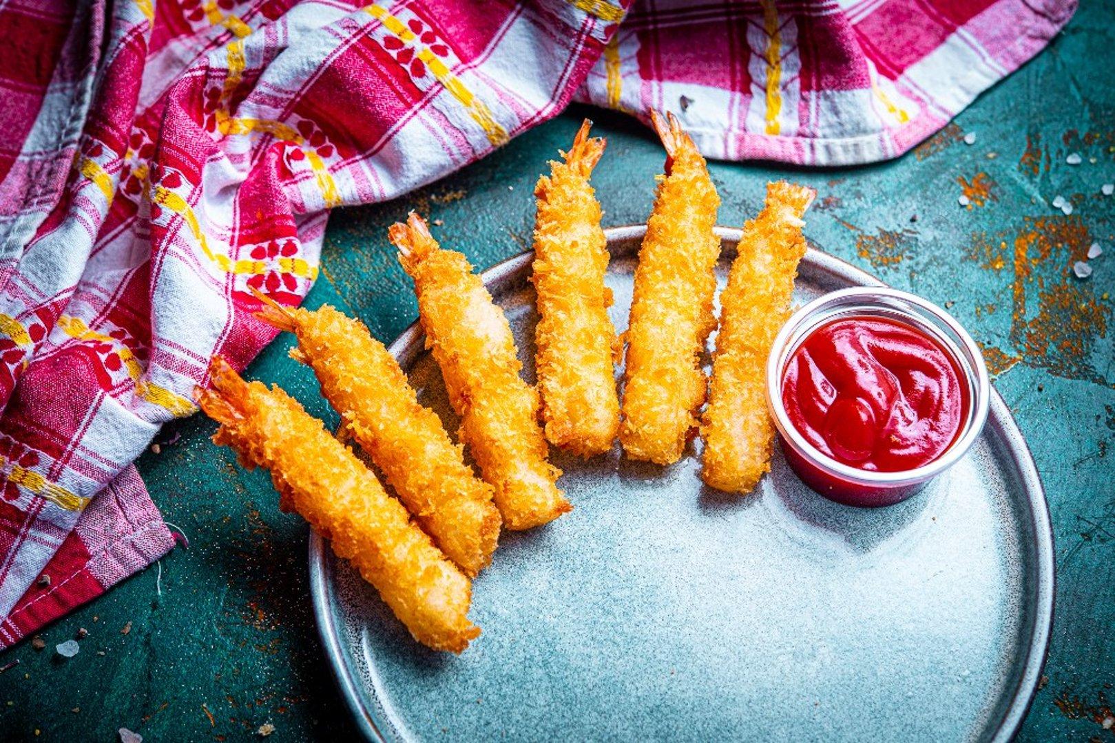 Paneeritud tempura krevetid 6tk & Kaste 