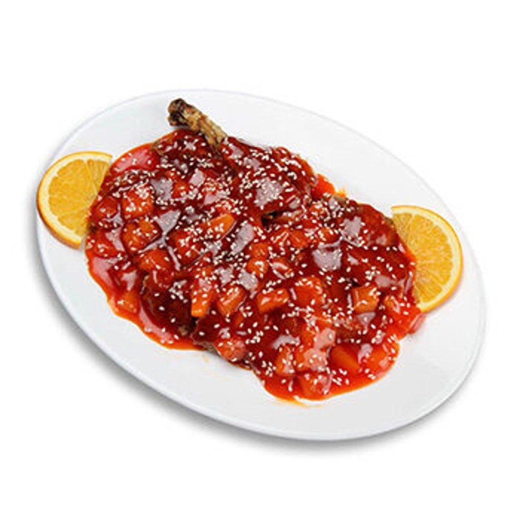 79. Хрустящая утка с медовым соусом.