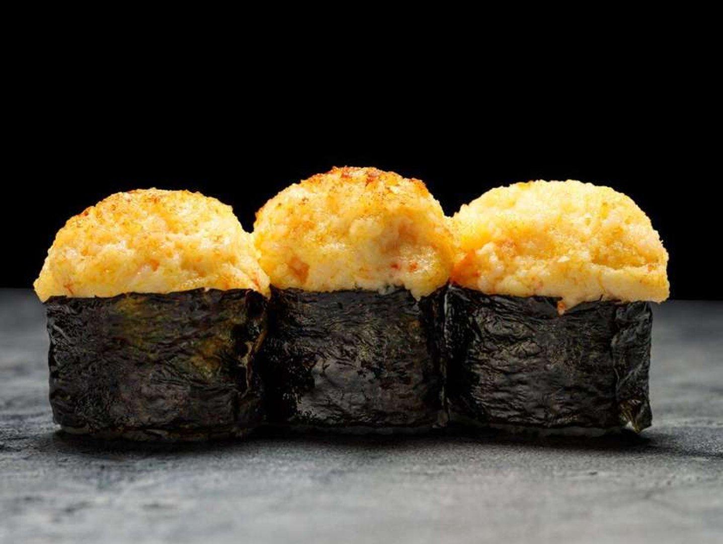 Backed prawn sushi 3 pcs