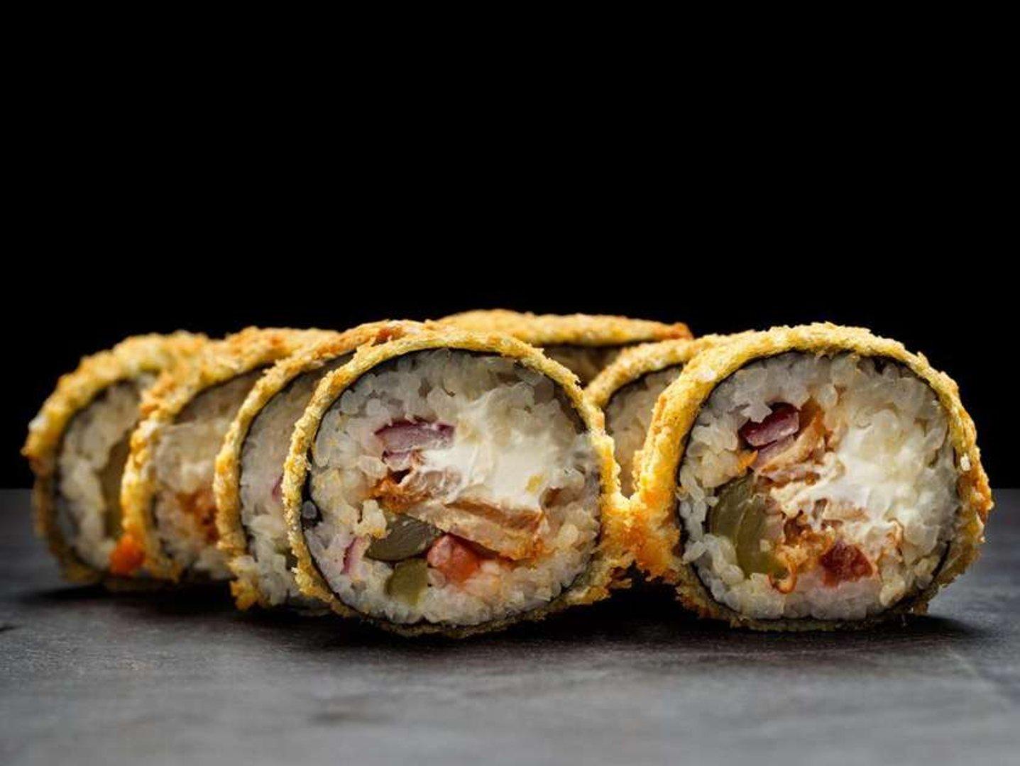 112. Crispy tempura with chicken kebab