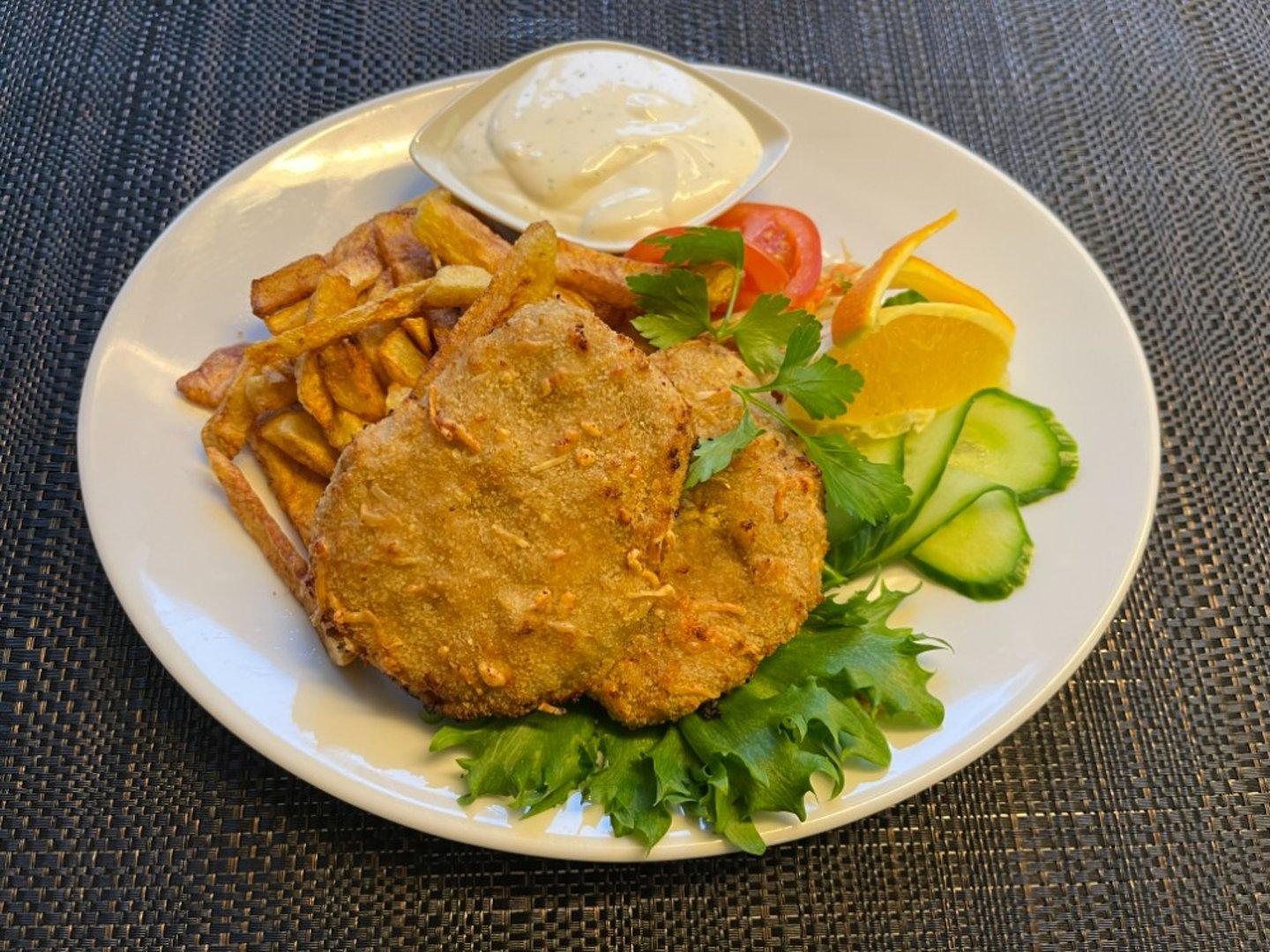 СВИНОЙ ШНИЦЕЛЬ панировочные сухари с пармезаном