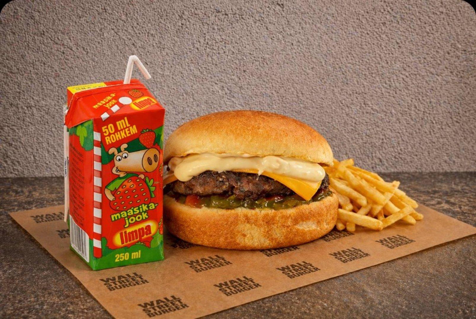 Laste Juustuburger Kombo