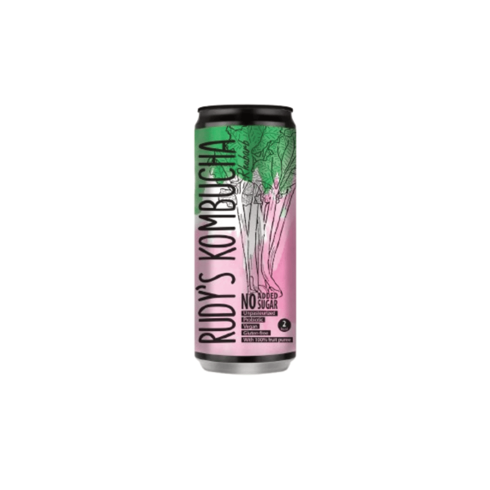 Rudy’s Kombucha Rabarberiga, suhkruvaba, 330 ml